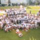 group of employees at company event